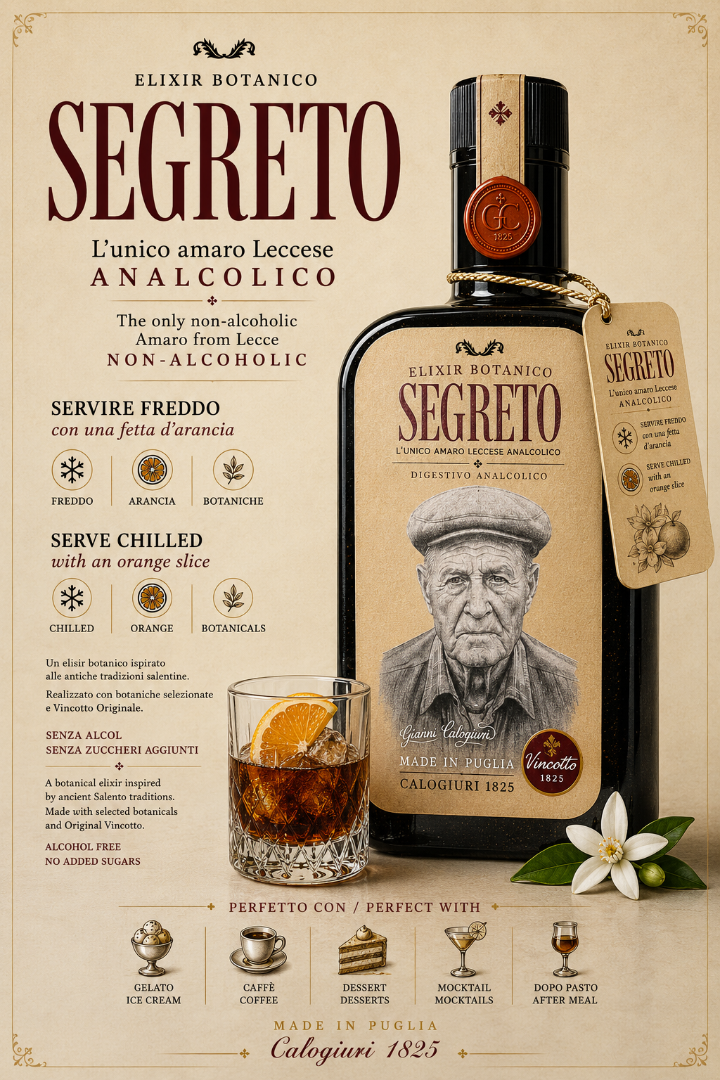 Segreto – Alcoholvrij botanisch elixer | Calogiuri, Puglia