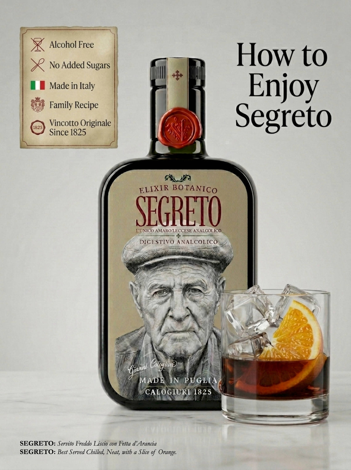 Segreto – Alcoholvrij botanisch elixer | Calogiuri, Puglia
