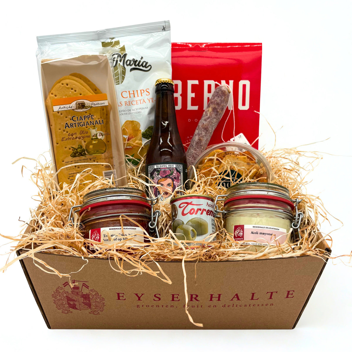 Cadeaumand heuvel ham borrel box 2026