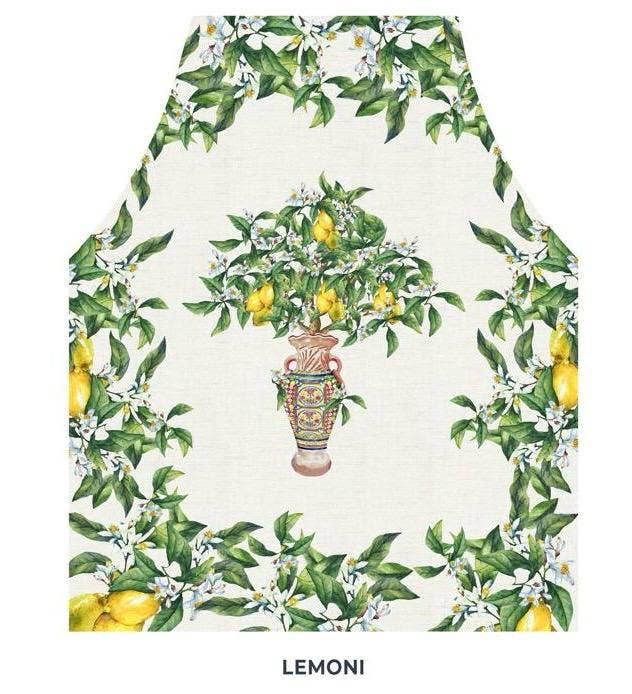 Lemon schort met verstelbare band van 100% katoensatijn