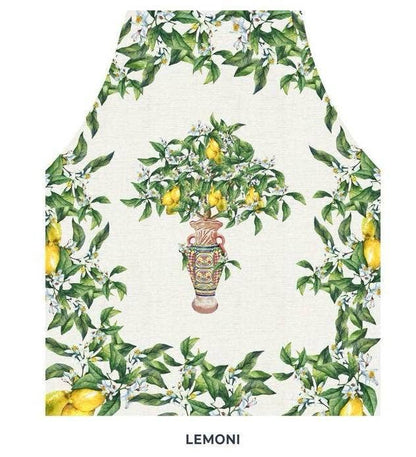 Lemon schort met verstelbare band van 100% katoensatijn