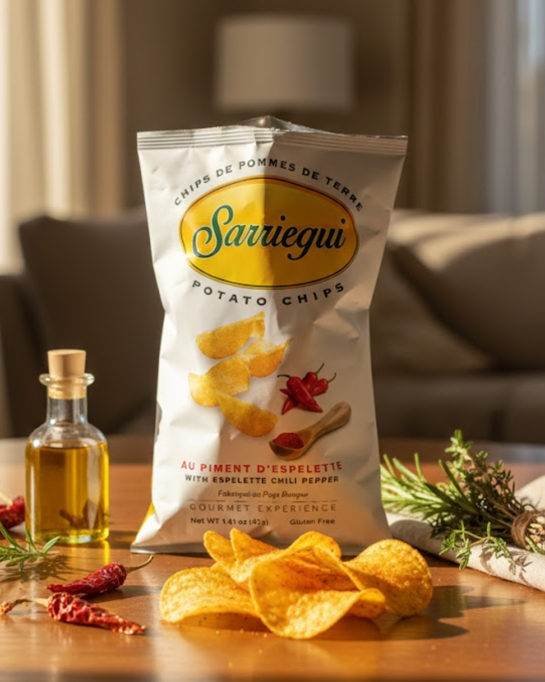 Aardappelchips 125 g met Espelette-peper