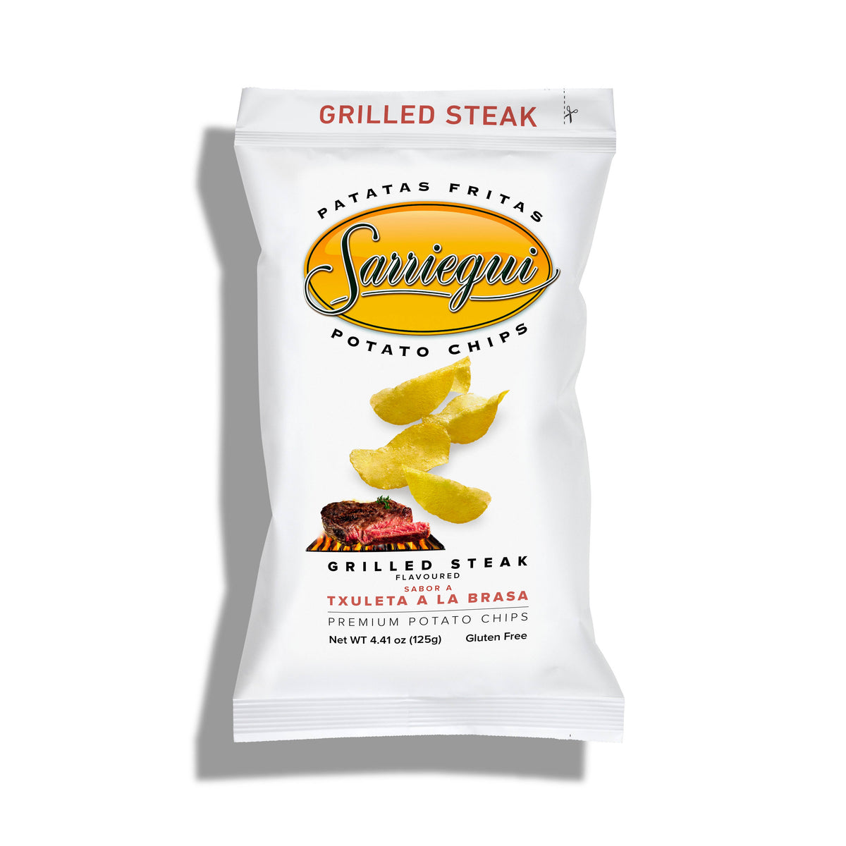 Chips met gerookte smaak van gegrilde txuleta 125 g
