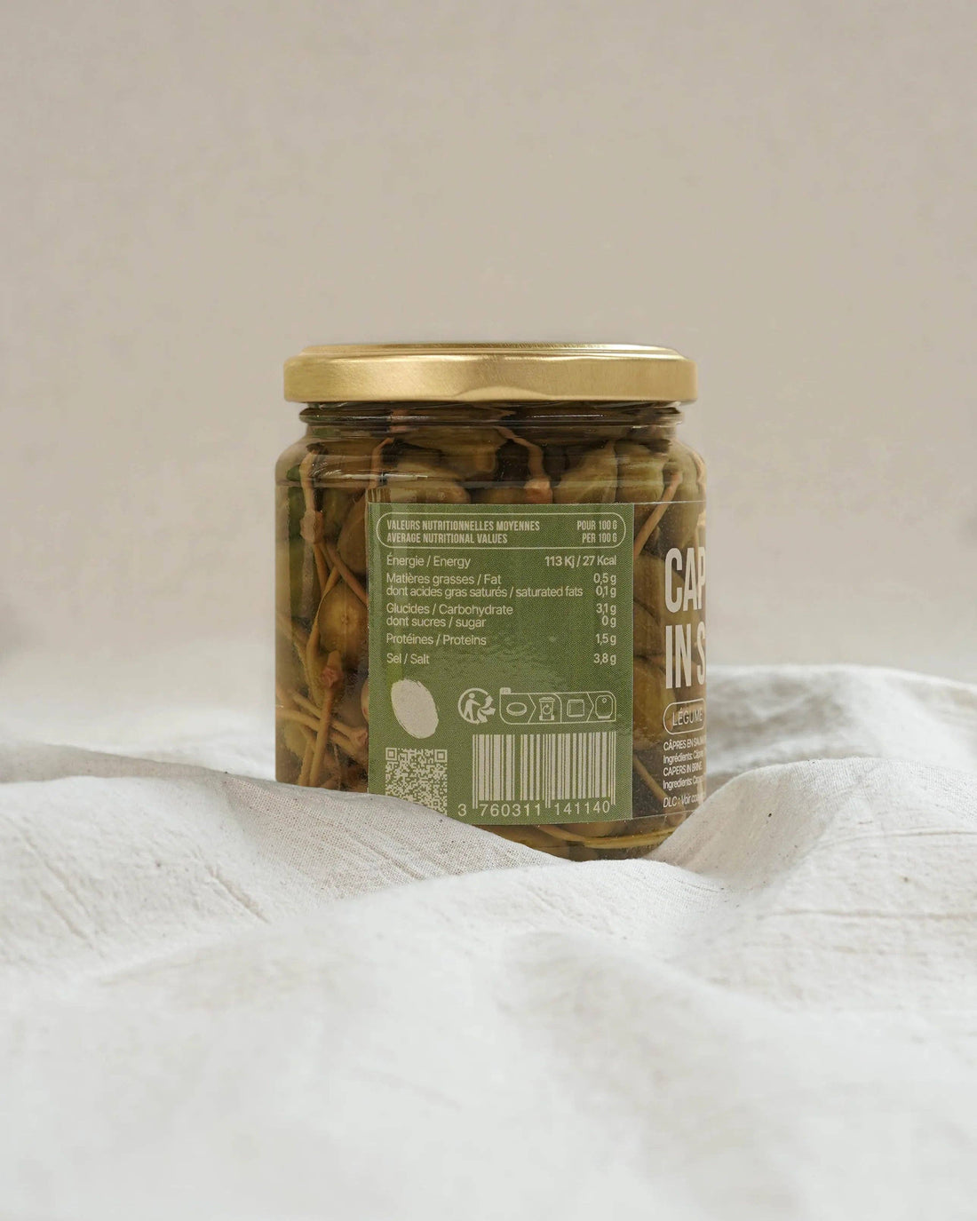 Kappertjes in pekel met steeltje - Kappertjes in pekel (280g)