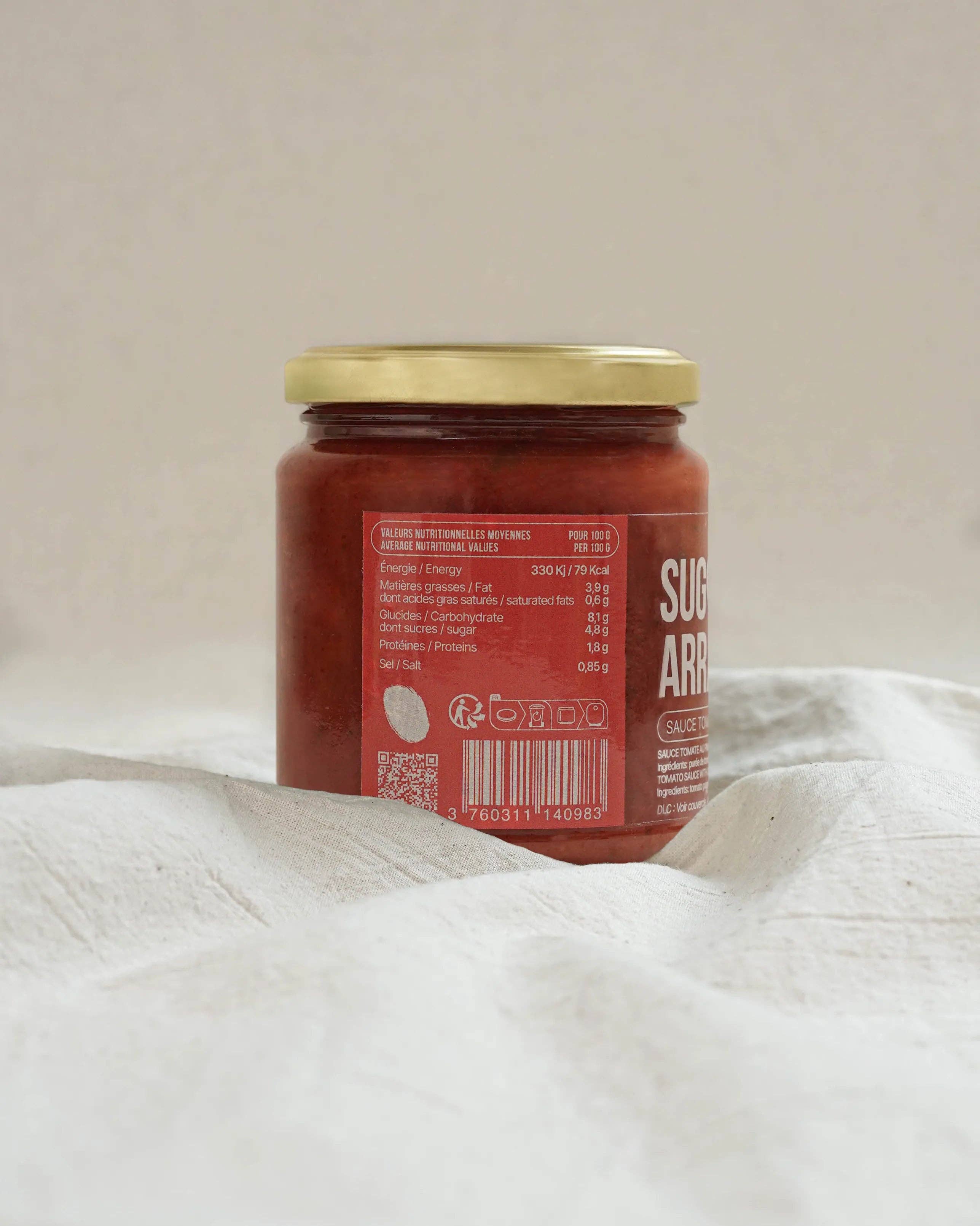 Sugo all’arrabbiata - Tomatensaus met chilipeper en extra vierge olijfolie (280g)