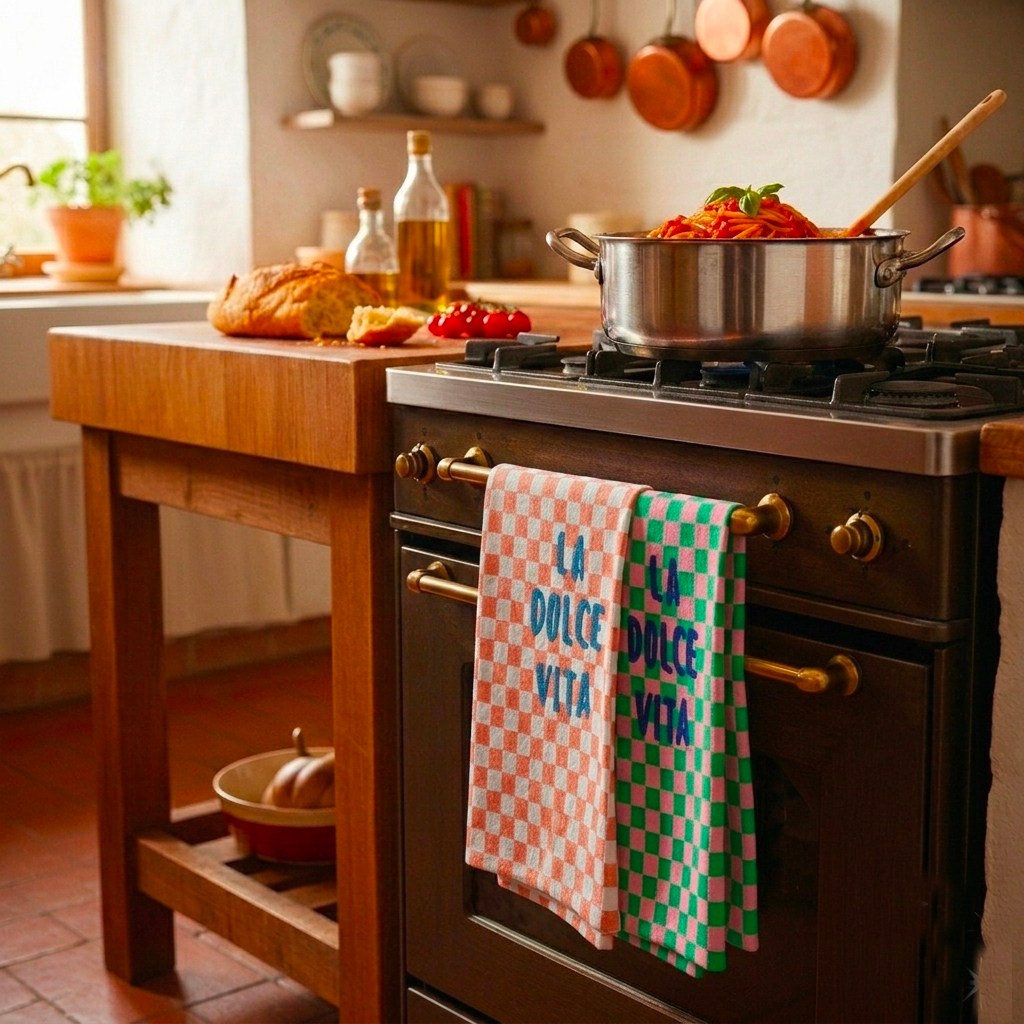 Set van 2 theedoeken 50x70 cm - La Dolce Vita