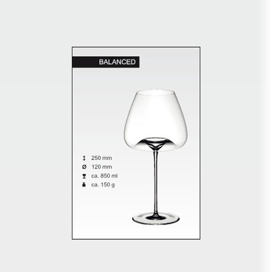 bijlage balance kristal wijnglas