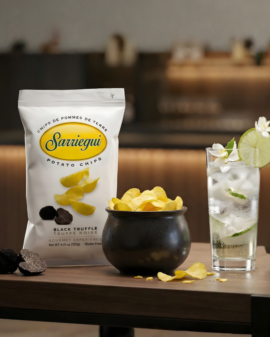 Chips met zwarte truffelsmaak 125 g