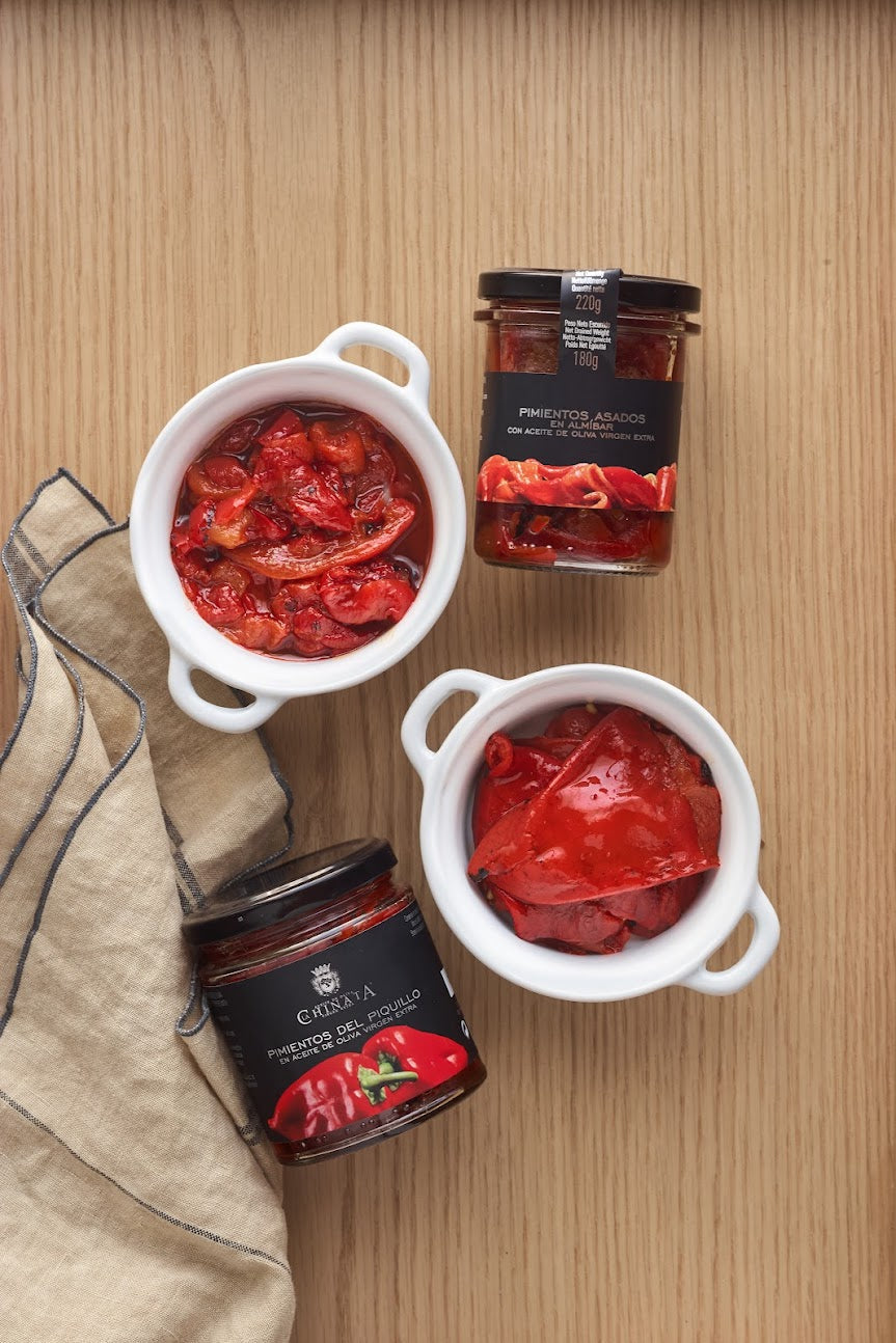 Geroosterde Spaanse paprika in olijfolie