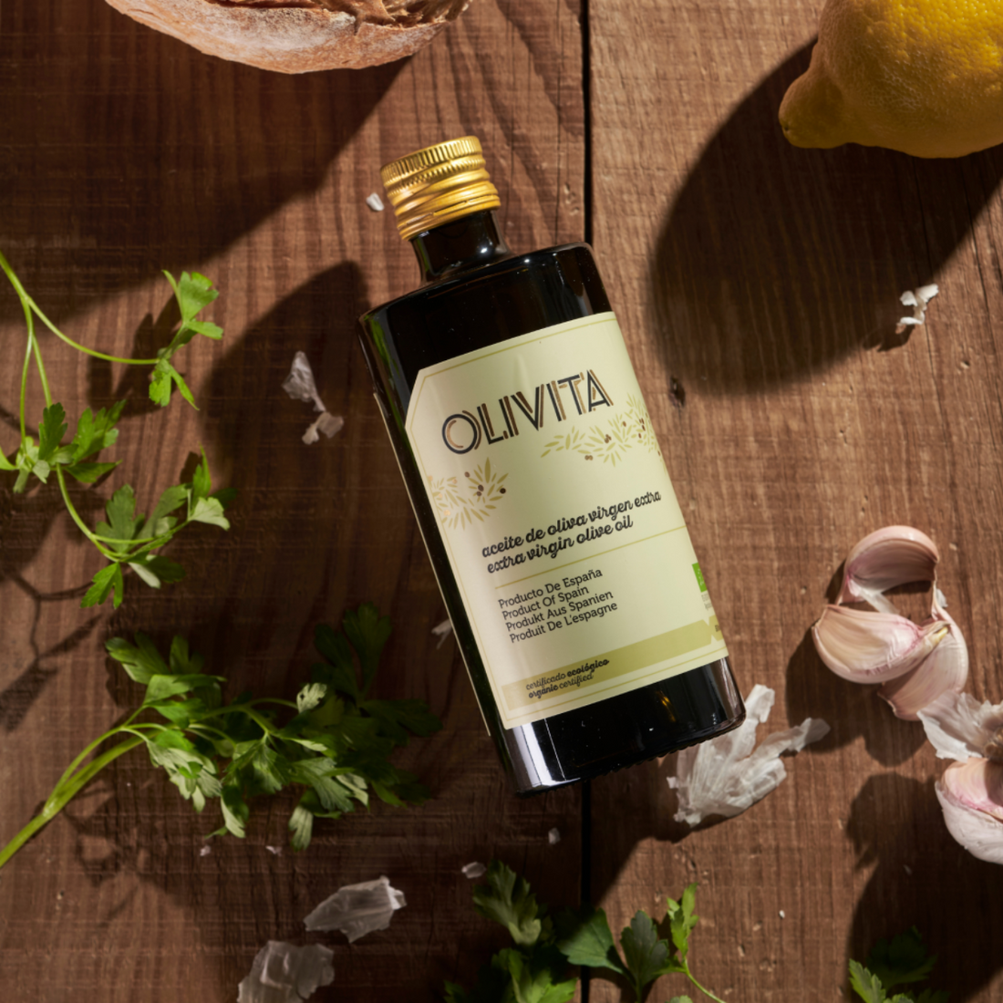 Olijfolie Biologisch extra vierge ongefilterd Olivita 500ml