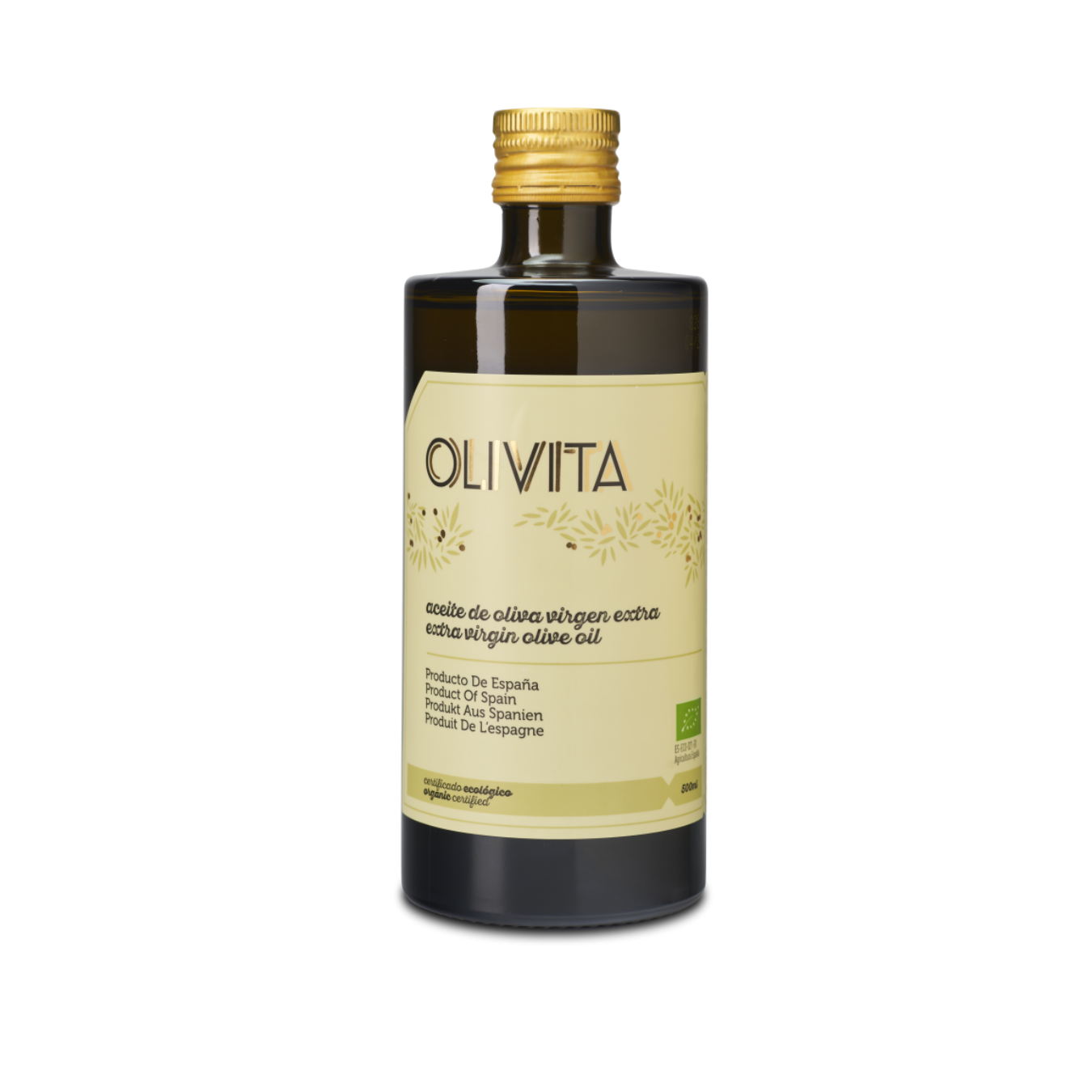 Olijfolie Biologisch extra vierge ongefilterd Olivita 500ml