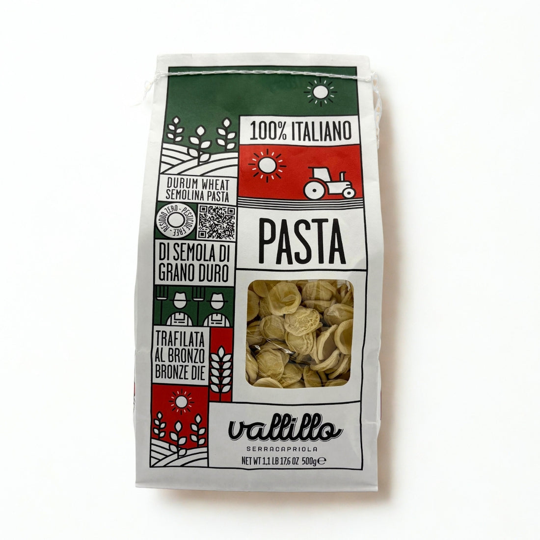 orecchiette pasta vallillo 500g