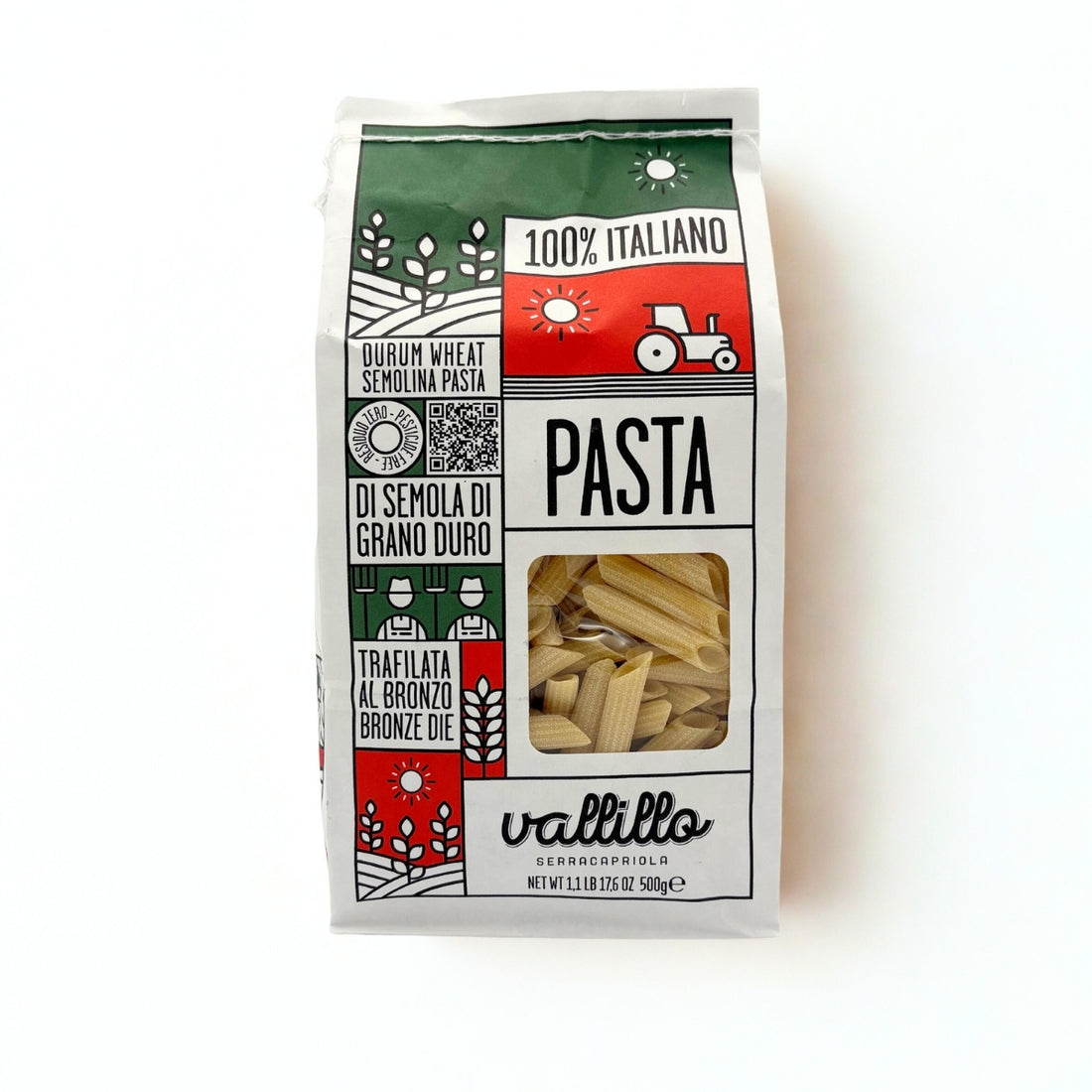 pasta penne vallillo 500g