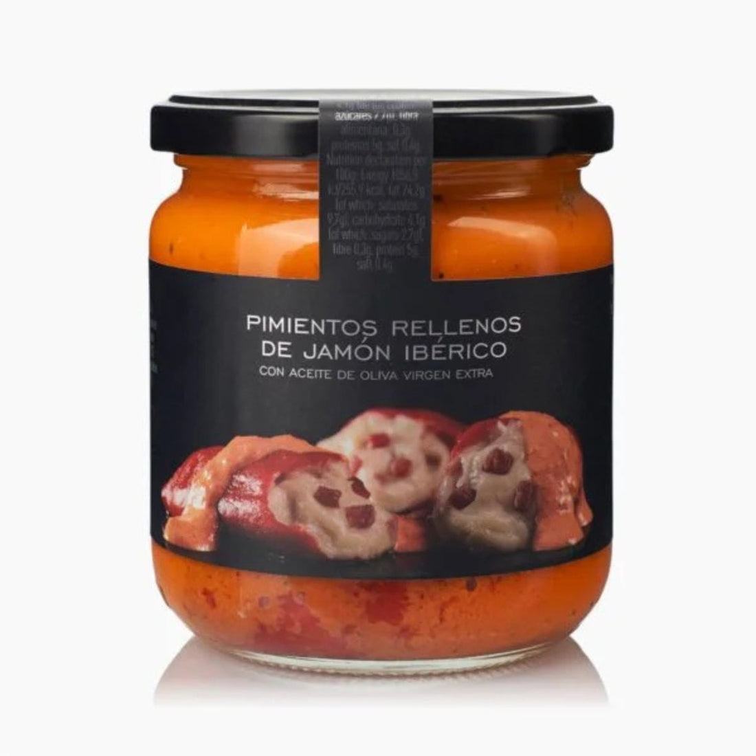 Geroosterde Spaanse paprika gevuld met Jamon Iberico